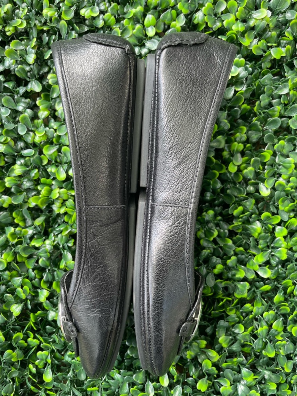 MICHAEL Michael Kors Black Quilted MK Logo Leather Flats - Picture 5 of 7